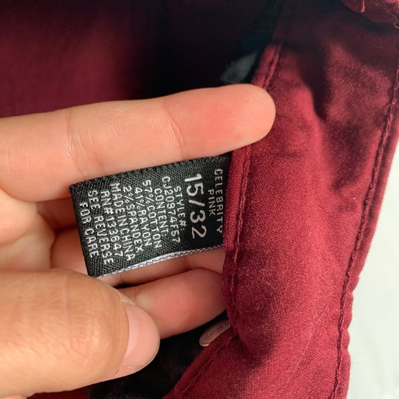 Celebrity Pink Merlot/Maroon Jayden Skinny Jeans - Picture 7 of 7